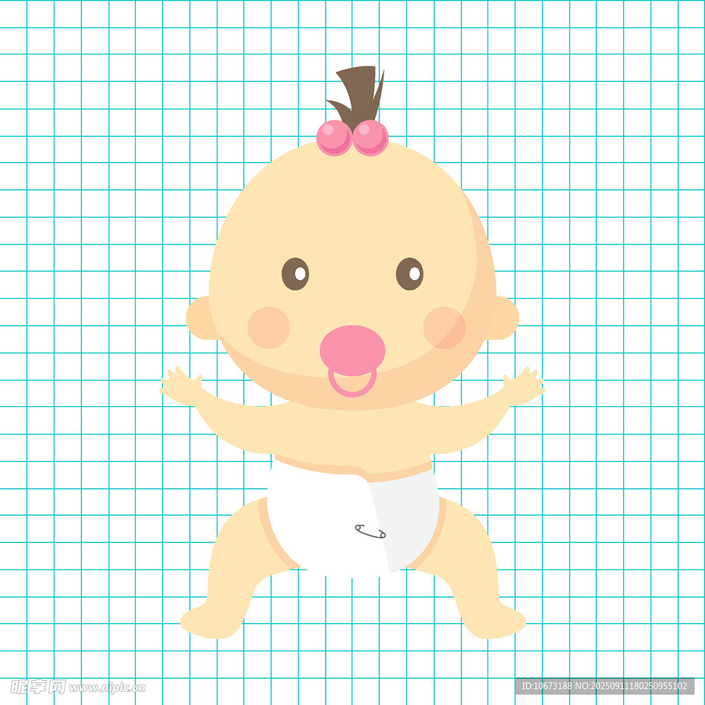 可愛嬰兒卡通形象