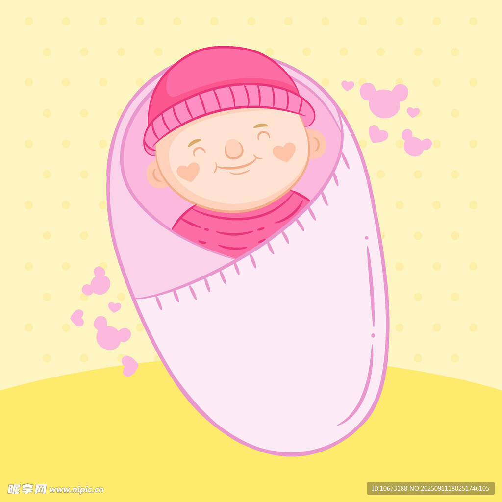 襁褓中的可愛嬰兒