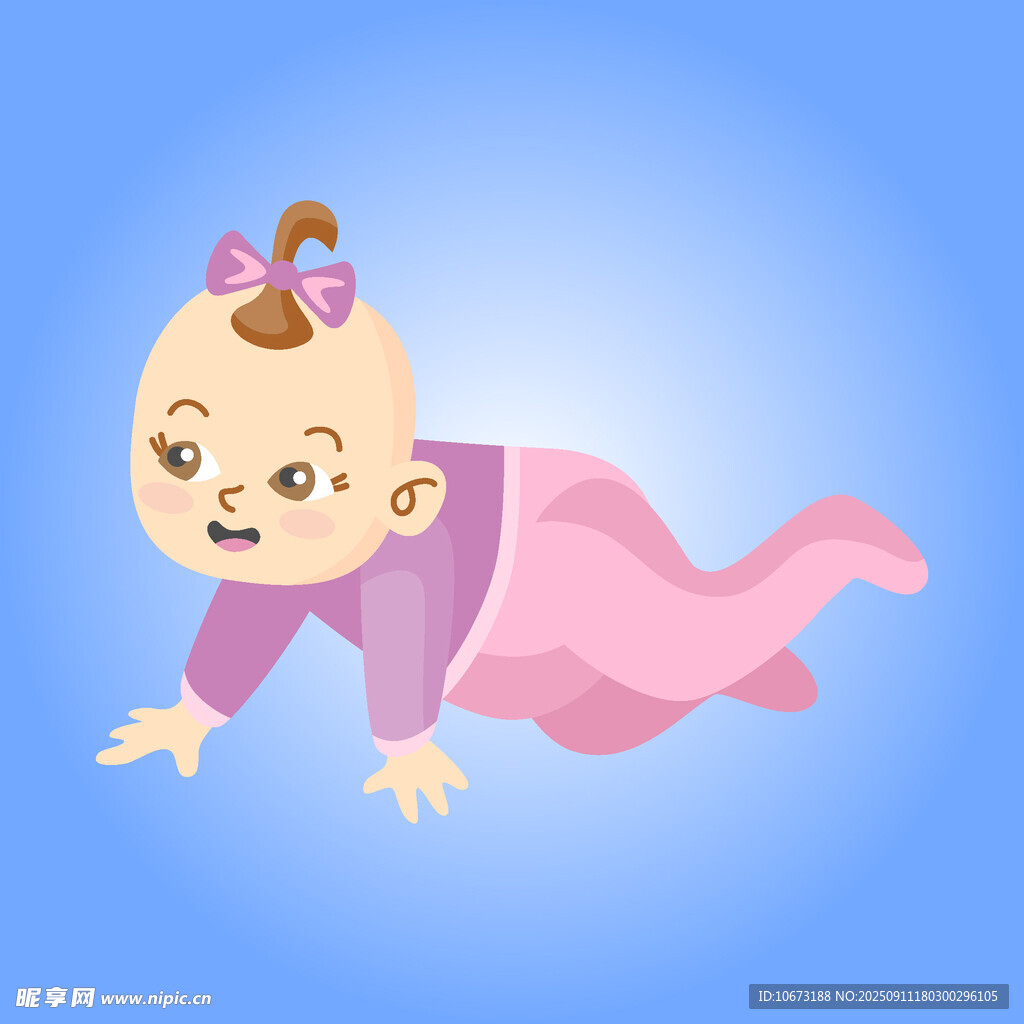 可愛爬行寶寶