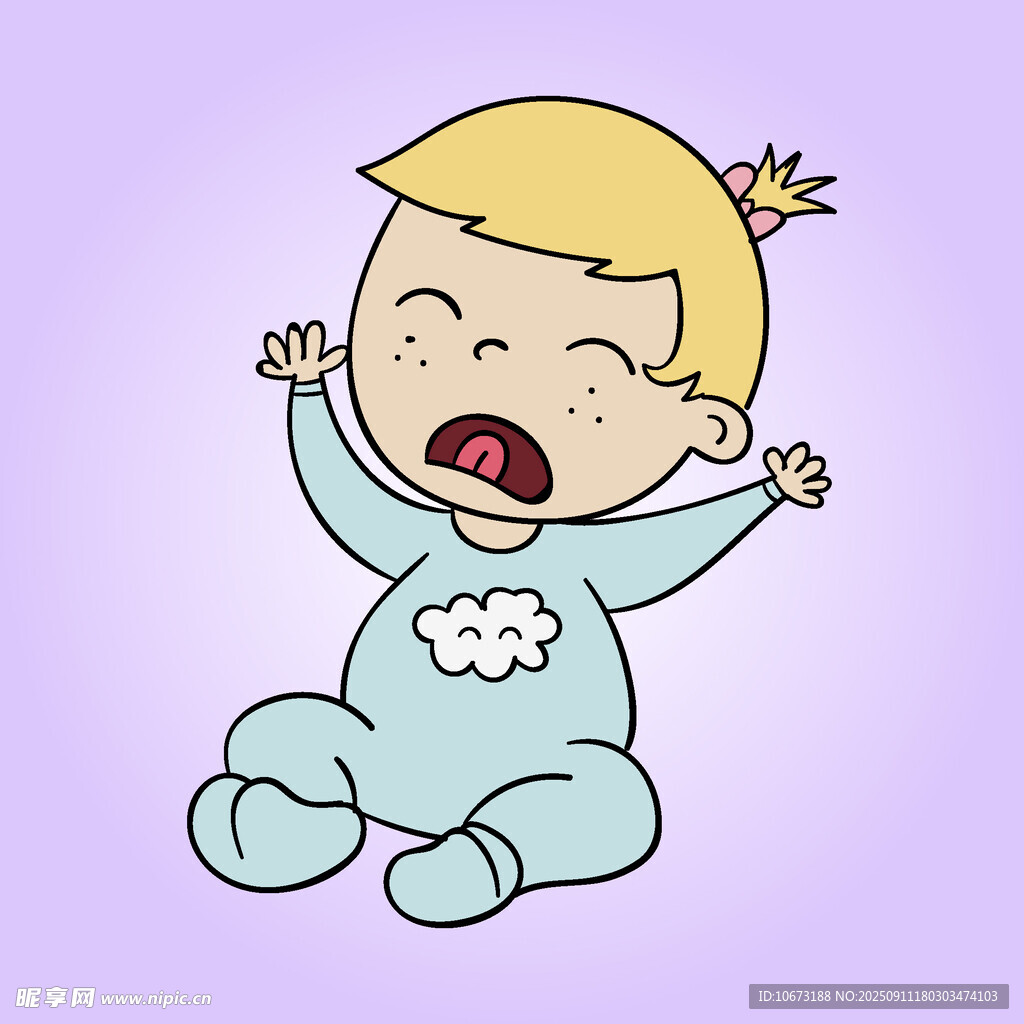 哭鬧的可愛(ài)小寶寶