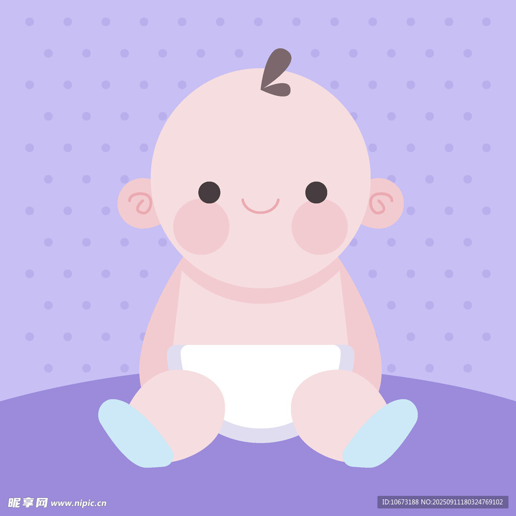可愛坐立小嬰兒
