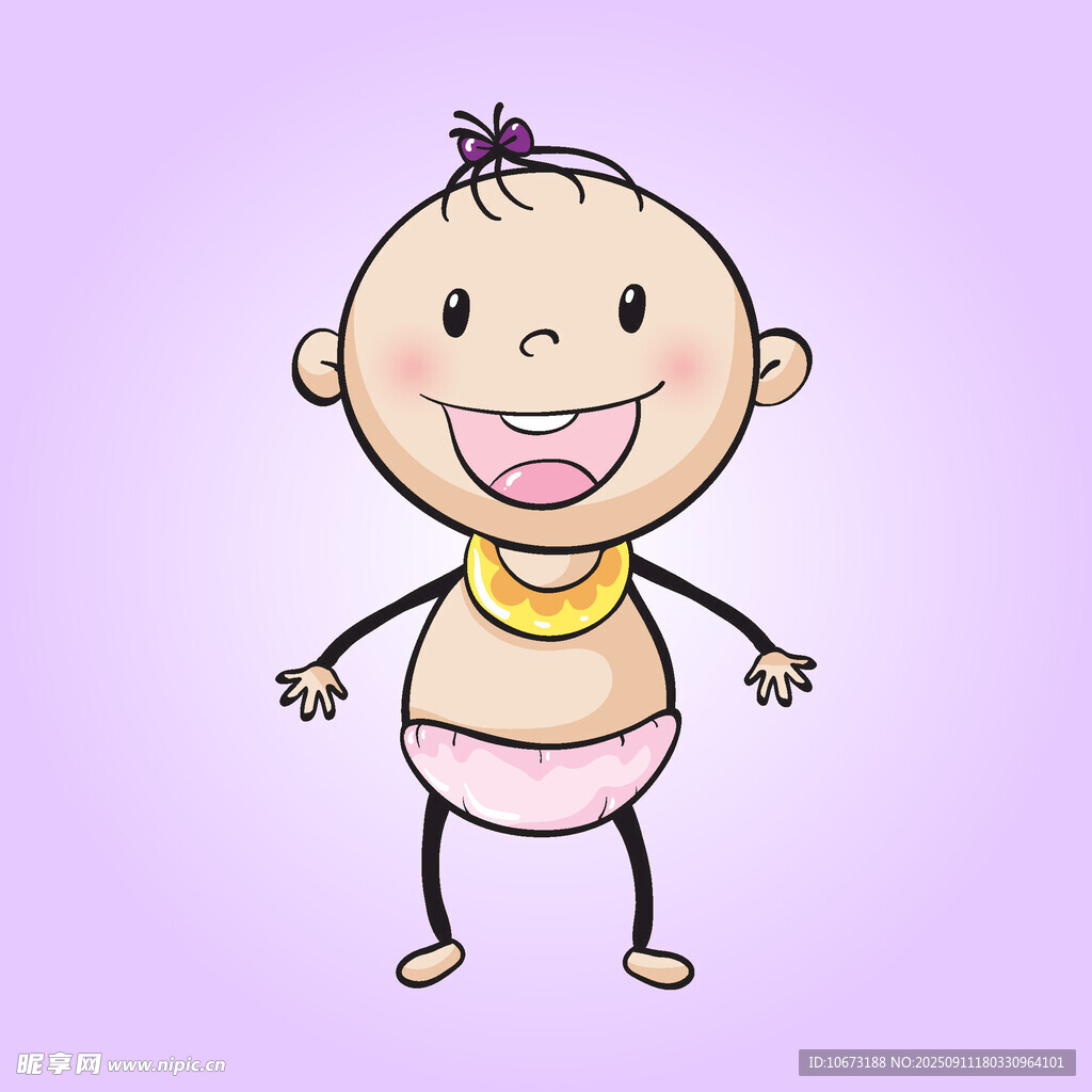 可愛微笑小嬰兒