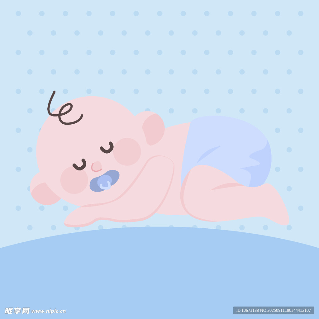 熟睡的可愛(ài)嬰兒