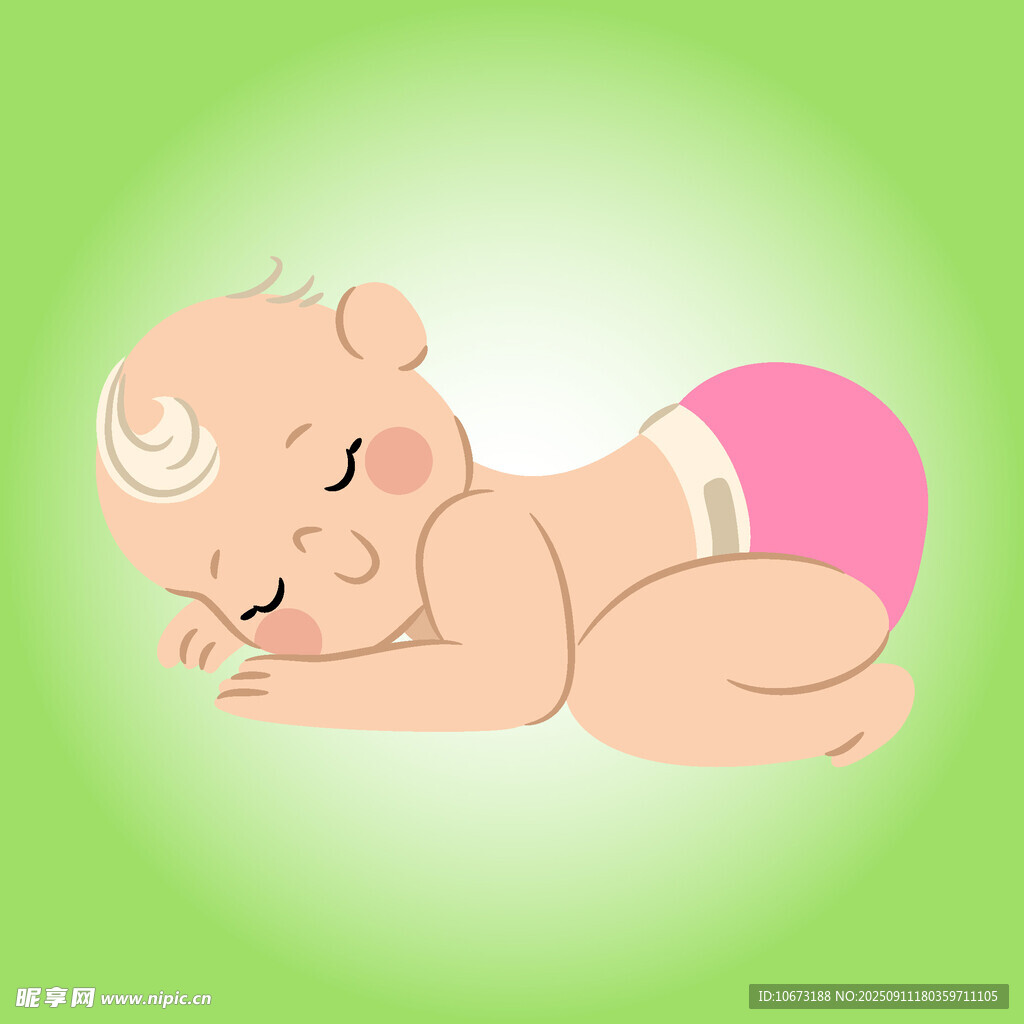 熟睡的可愛(ài)嬰兒