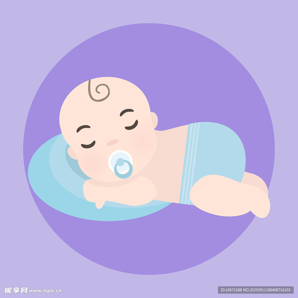 熟睡的可愛嬰兒