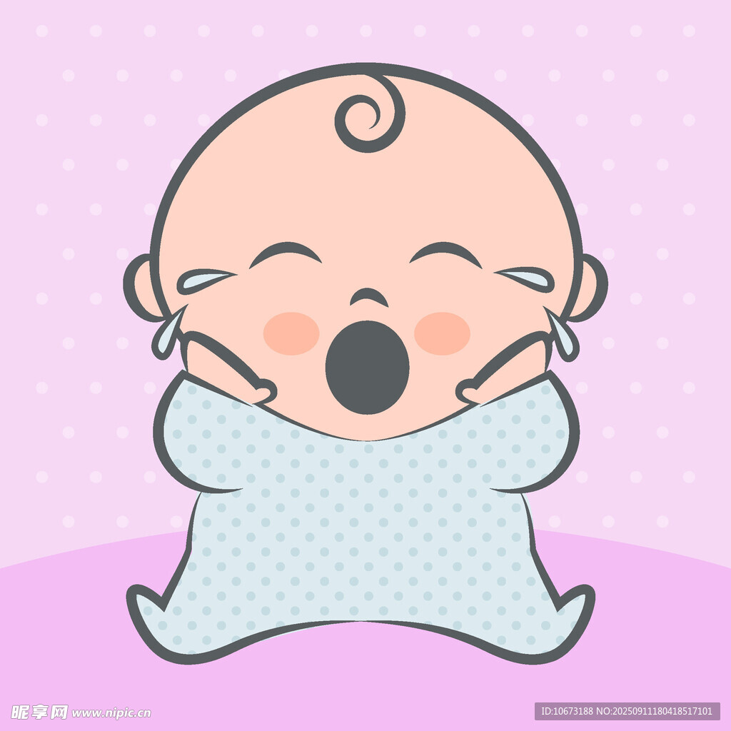 哭泣的可愛(ài)小嬰兒