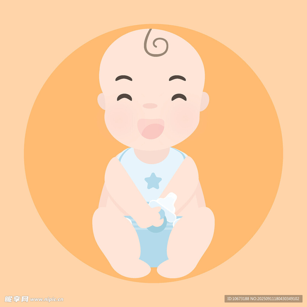 可愛微笑小嬰兒