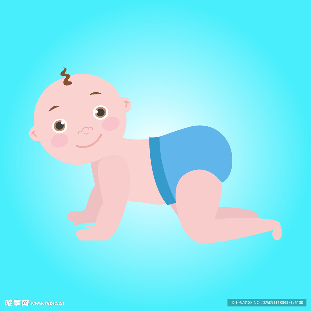 爬行的可愛(ài)小寶貝