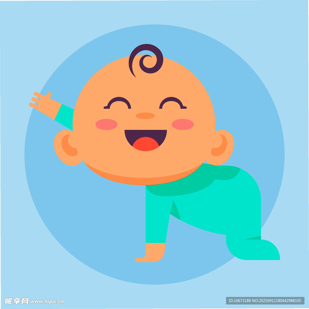 爬行的快樂(lè)寶寶