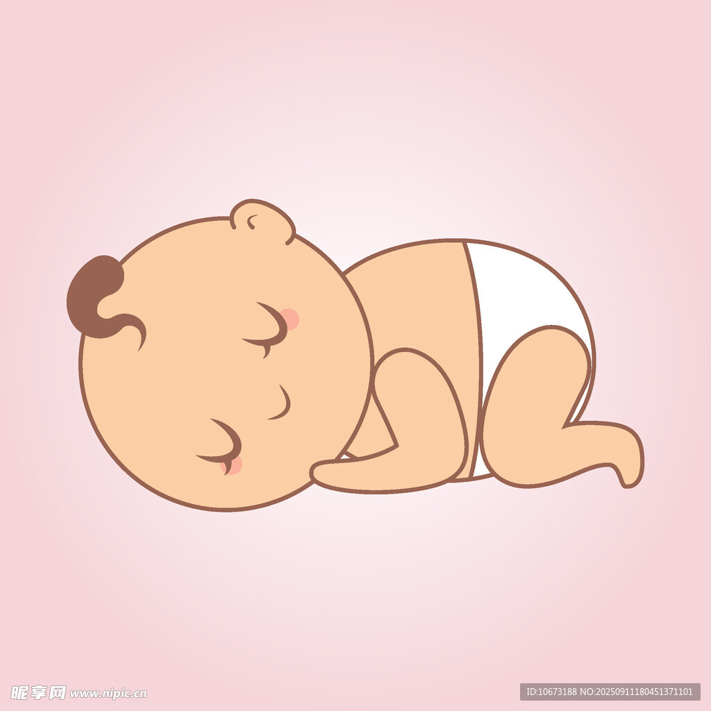 熟睡的可愛(ài)小嬰兒