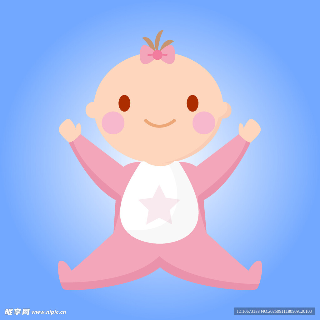 可愛(ài)寶寶開(kāi)心坐立