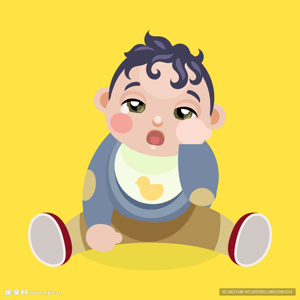 可愛寶寶坐著的萌趣瞬間