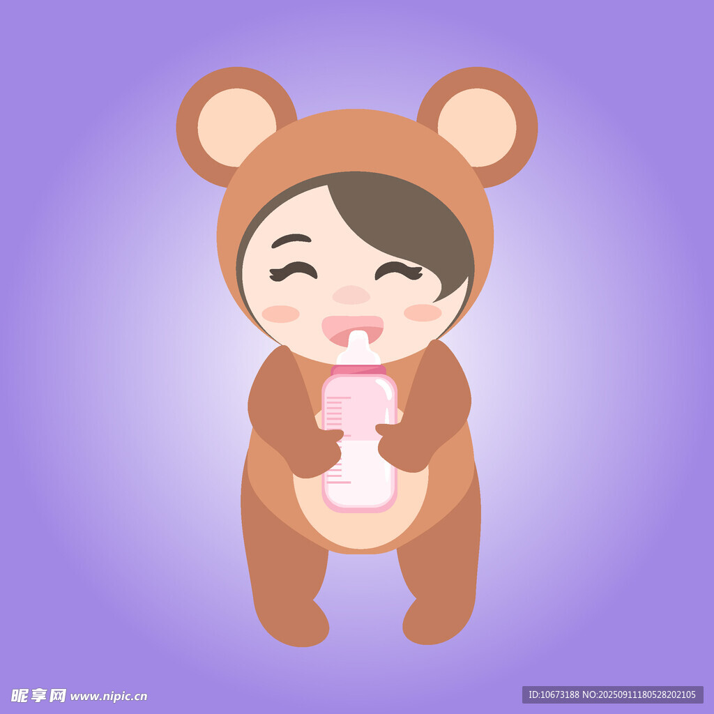 可愛小熊裝寶寶