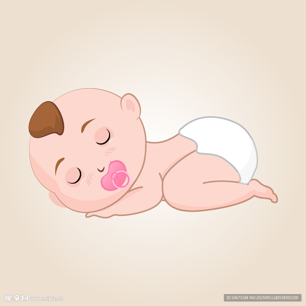 熟睡的可愛小嬰兒