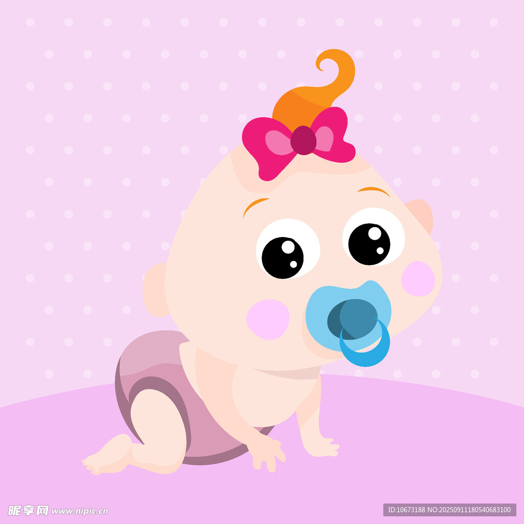 可愛戴蝴蝶結的嬰兒