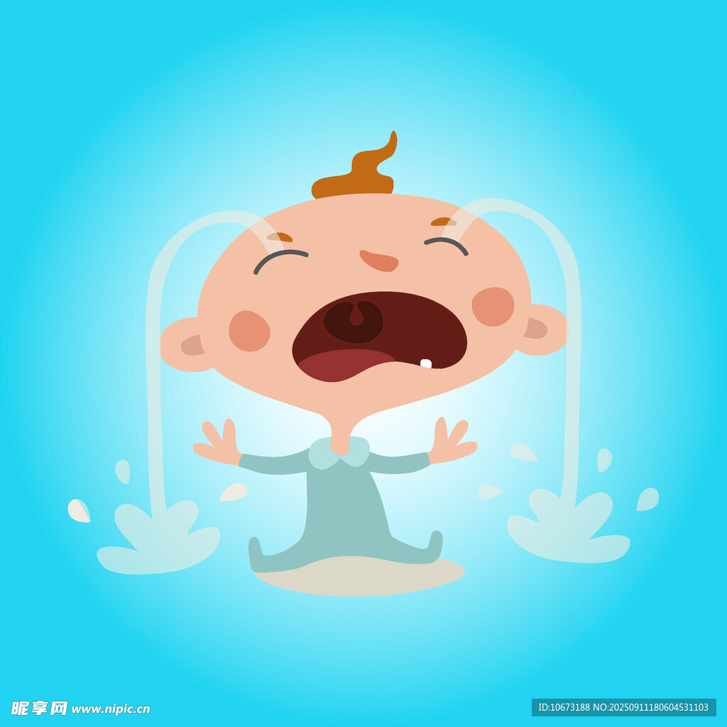 哭泣的卡通寶寶
