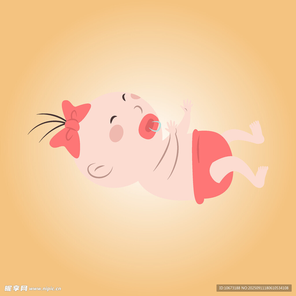 可愛萌趣小嬰兒形象