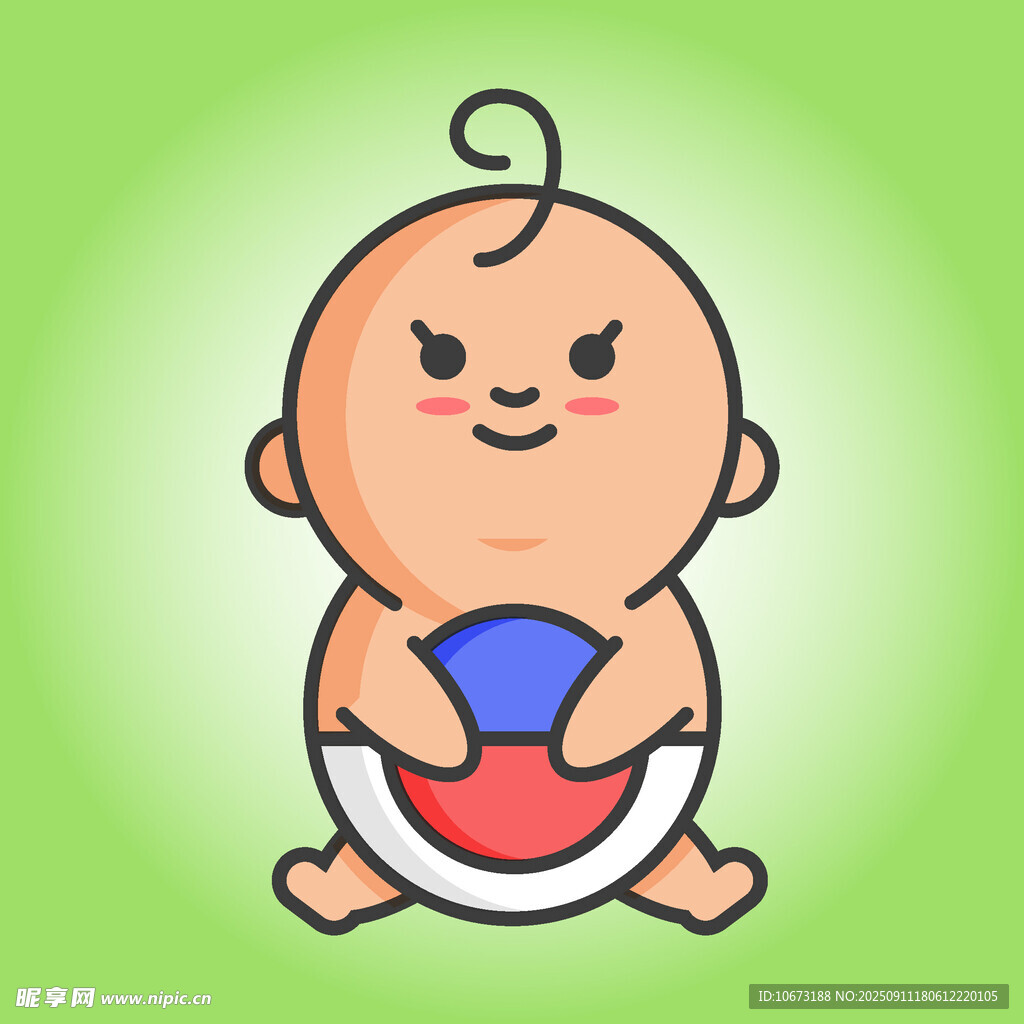 可愛寶寶玩多彩球