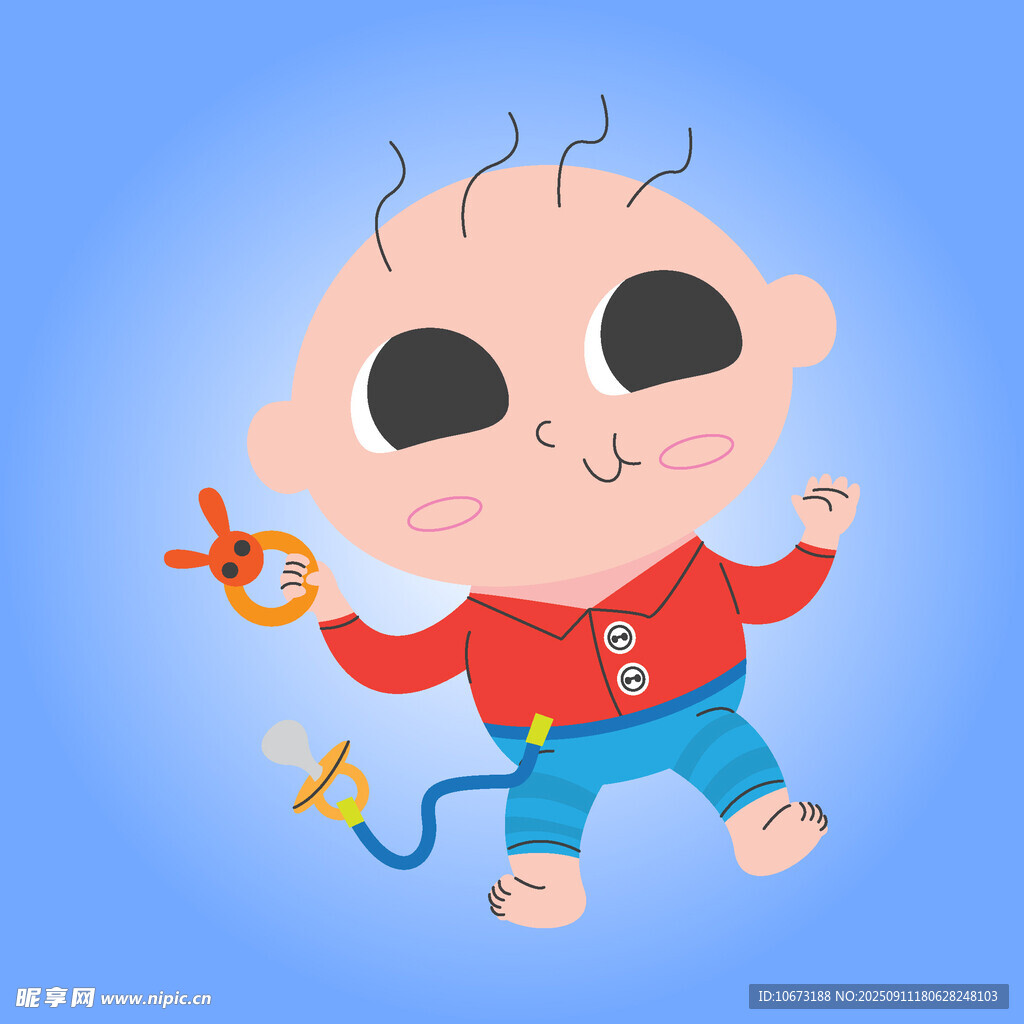 可愛嬰兒與彩色玩具