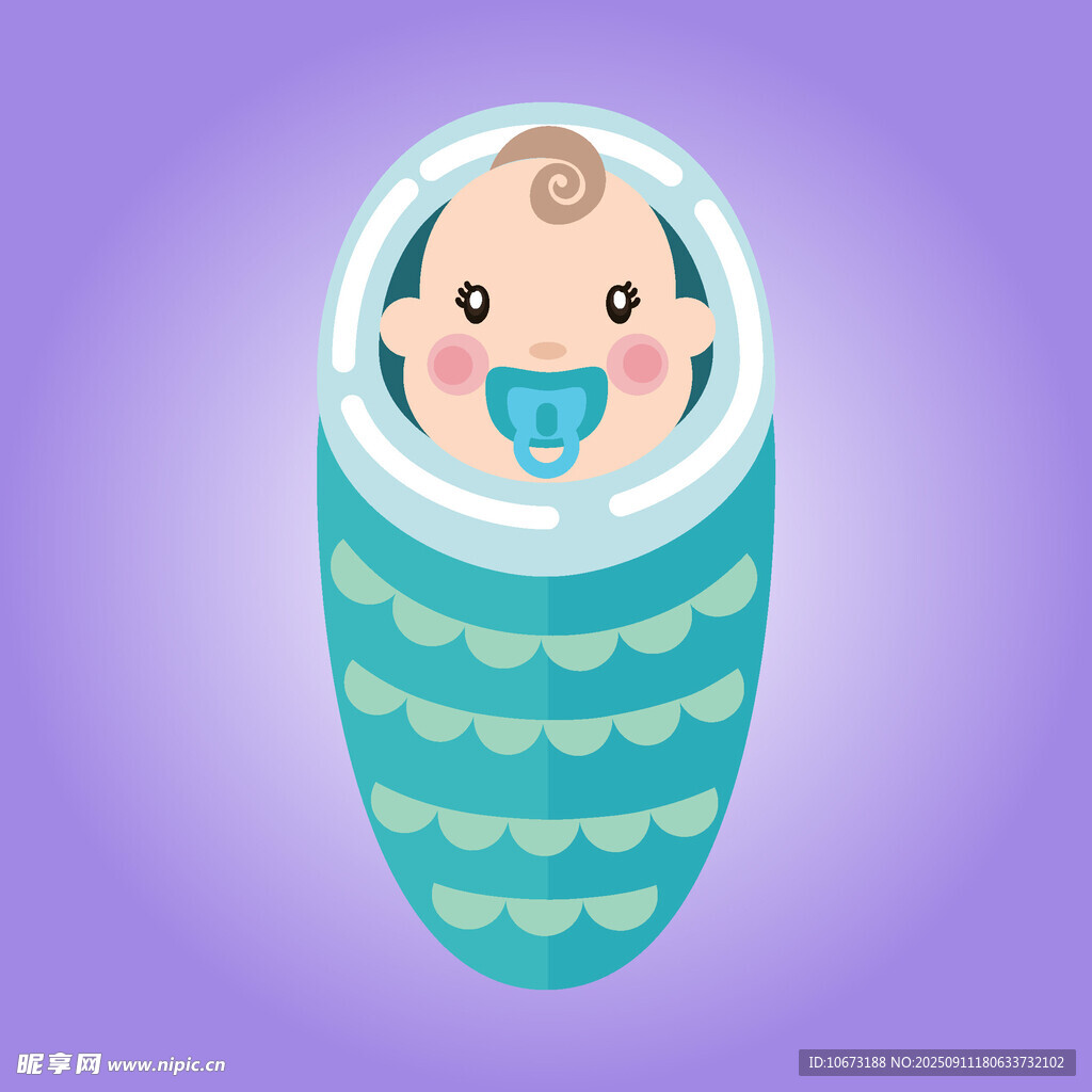 裹在襁褓中的可愛(ài)小嬰兒