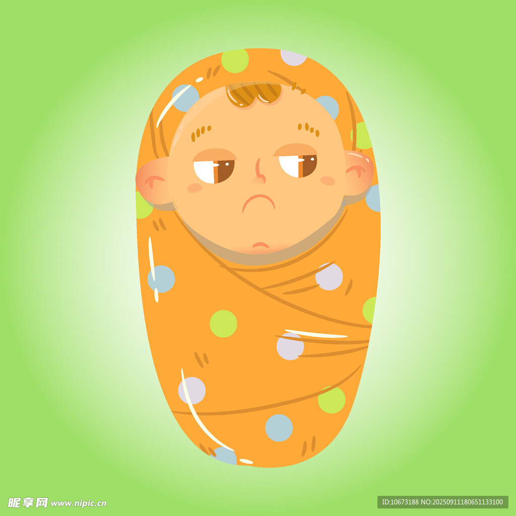 裹襁褓的可愛新生兒