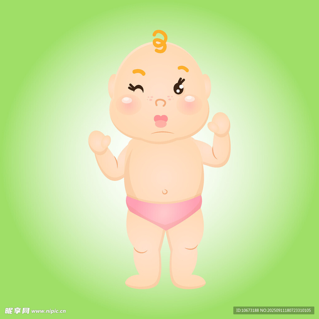 可愛戴皇冠小嬰兒形象