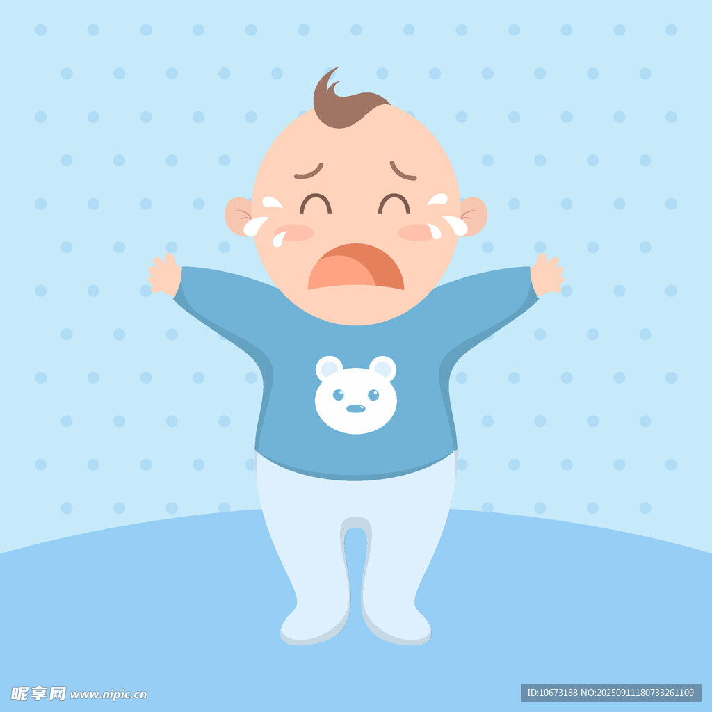 哭泣的可愛小寶貝