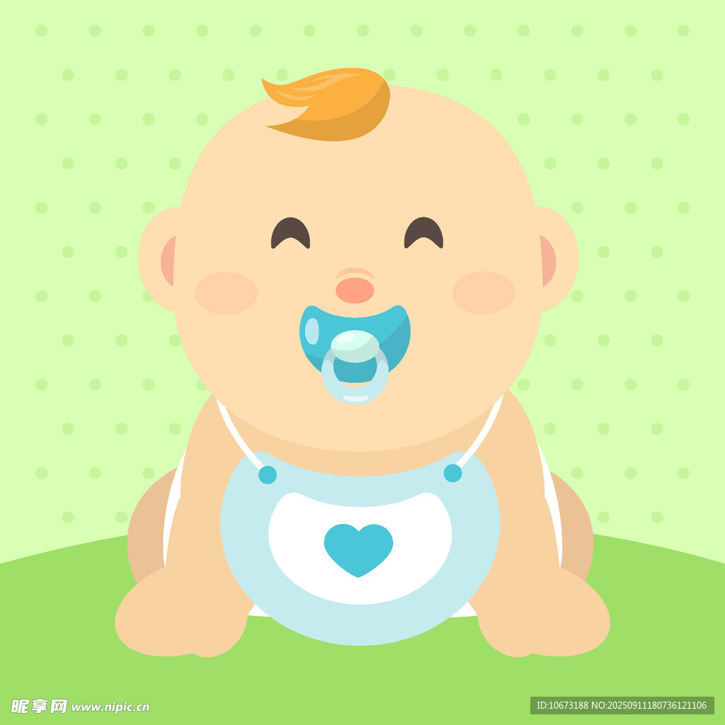 趴著的可愛嬰兒