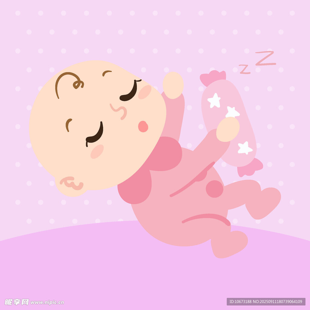 熟睡的可愛嬰兒