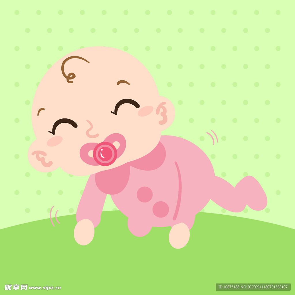 可愛爬行嬰兒