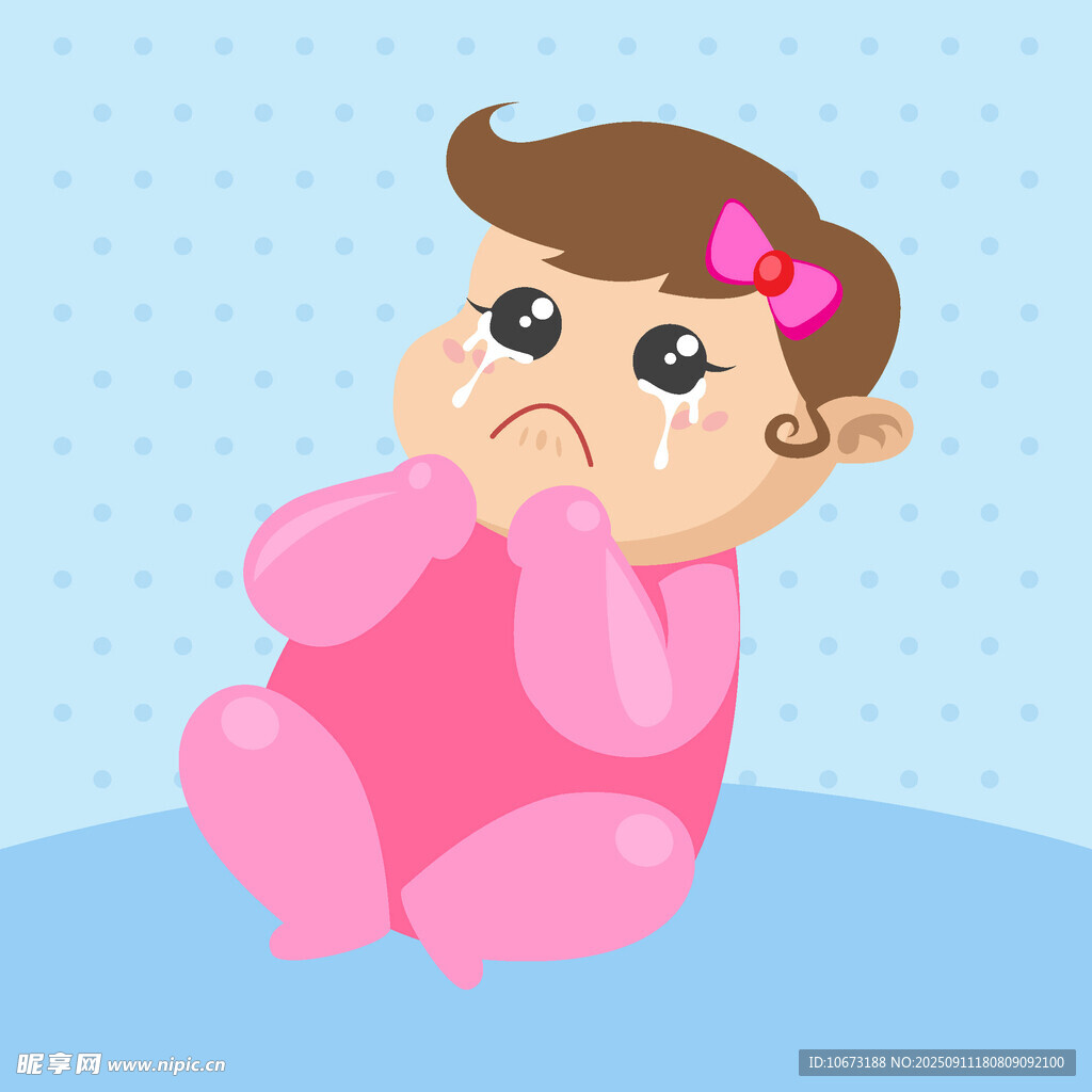 哭泣的可愛(ài)小寶貝