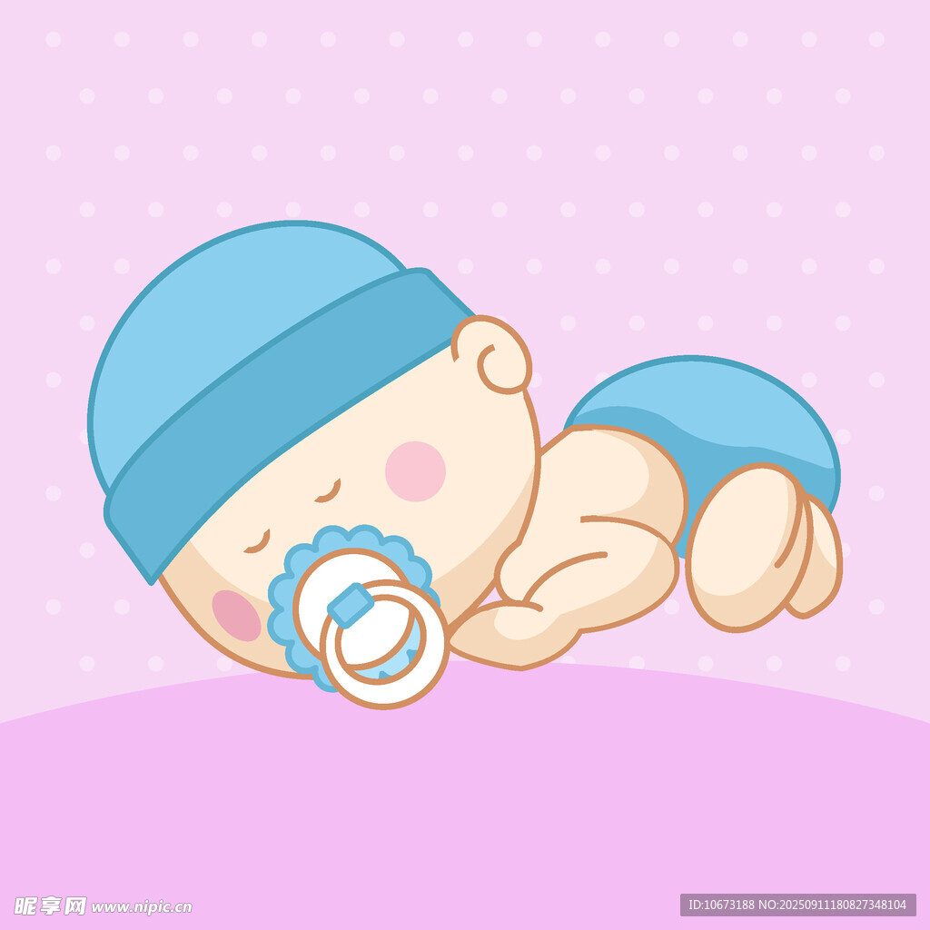 熟睡的可愛嬰兒
