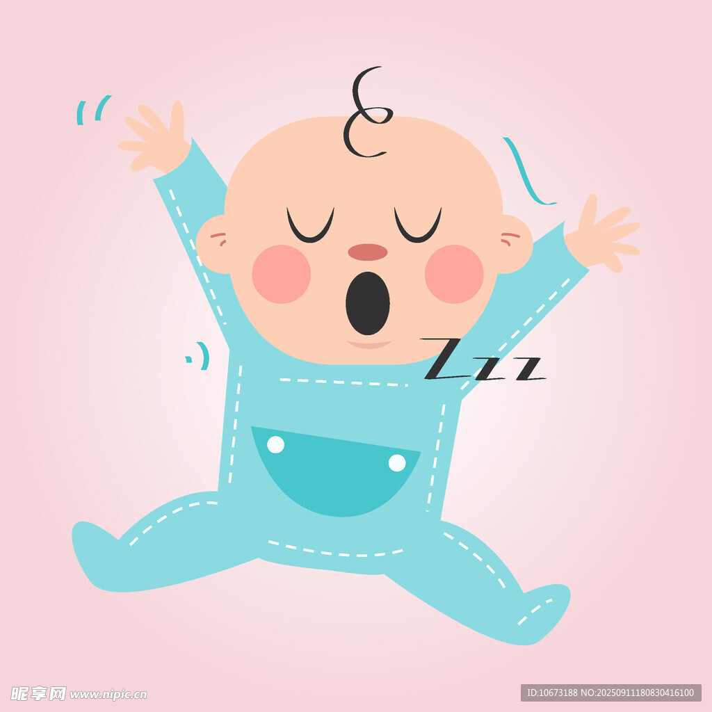 哭鬧的可愛嬰兒