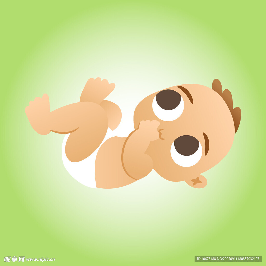 趴著的可愛小嬰兒