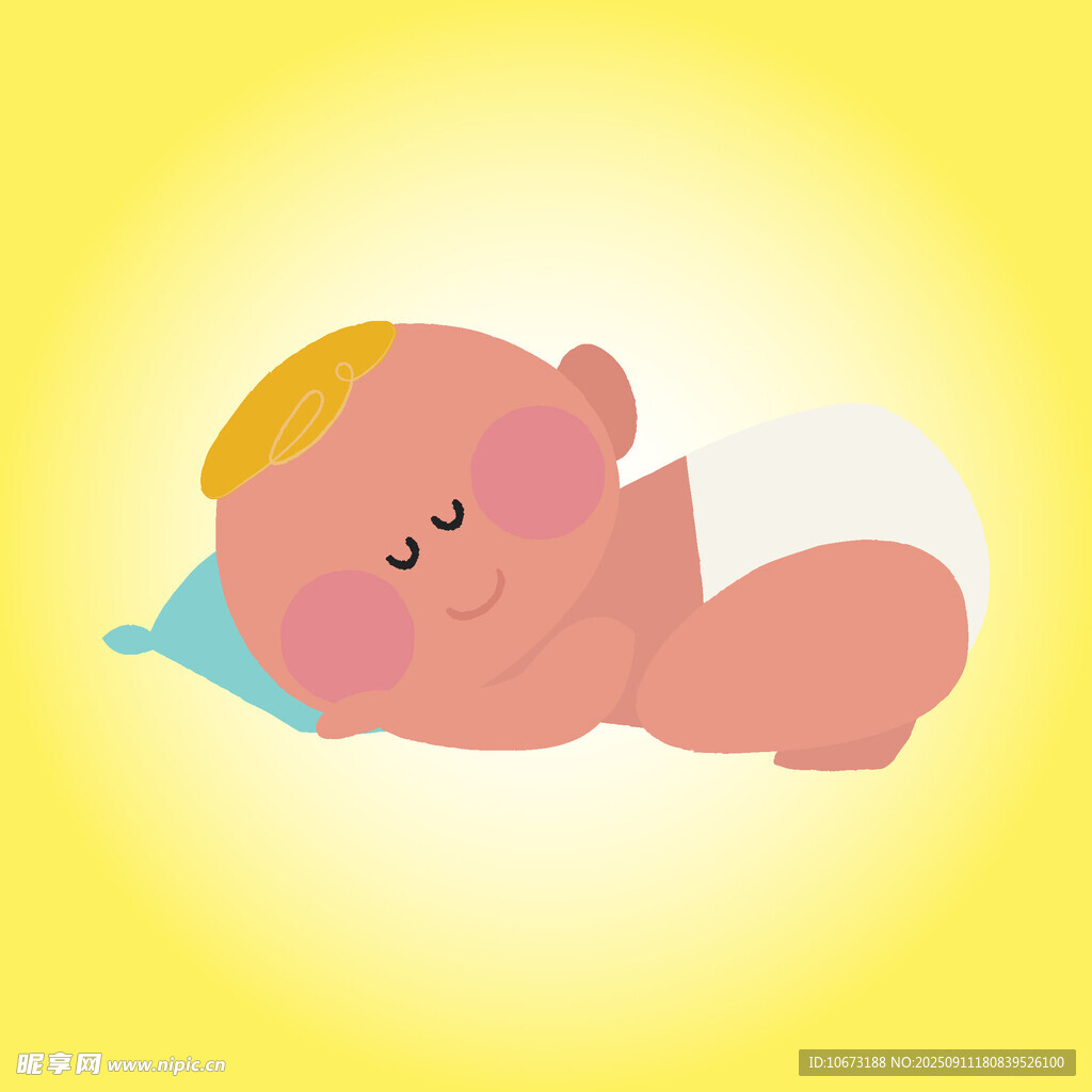熟睡的可愛小嬰兒