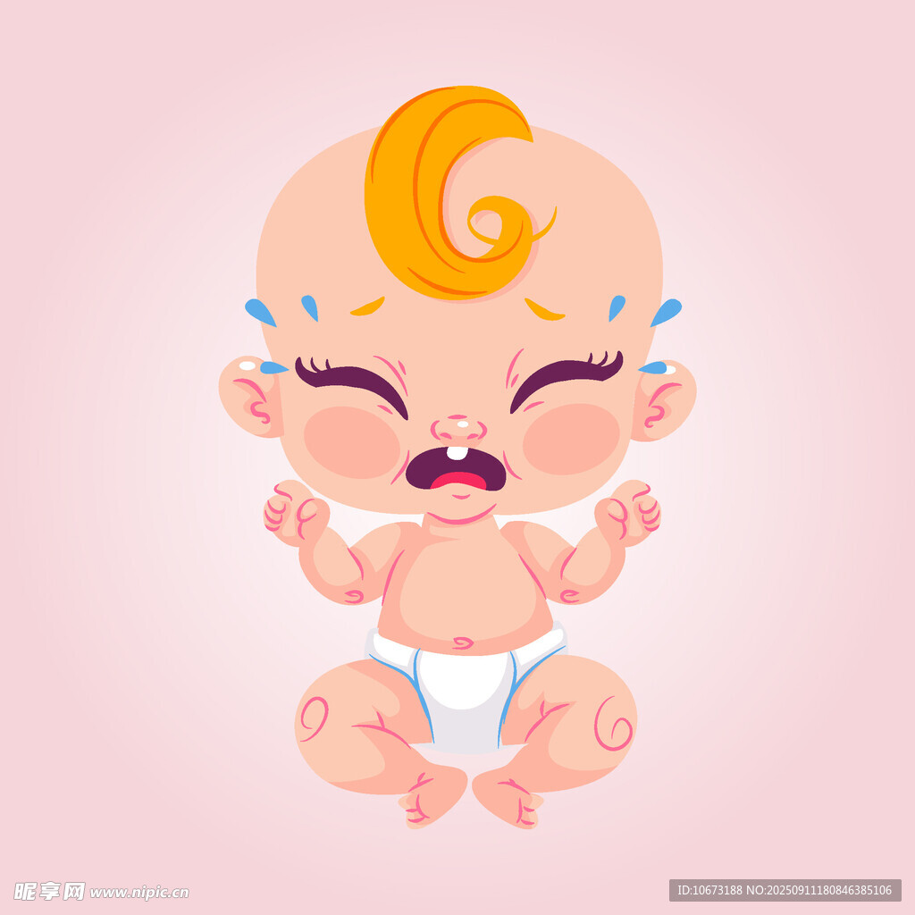 可愛萌趣小嬰兒形象