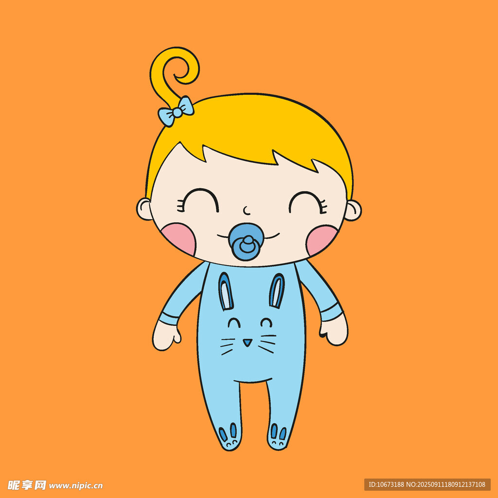 可愛卡通嬰兒形象