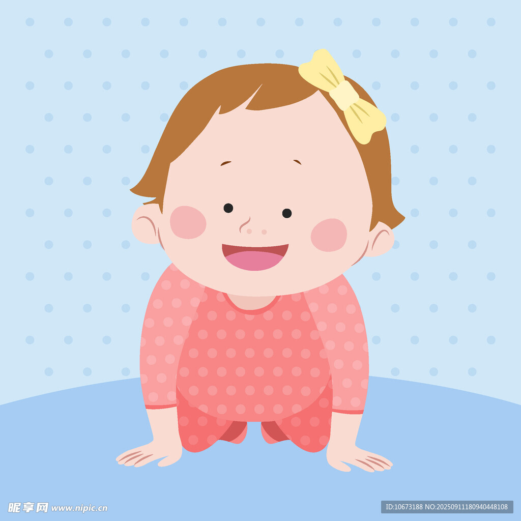 可愛寶寶開心學(xué)爬行