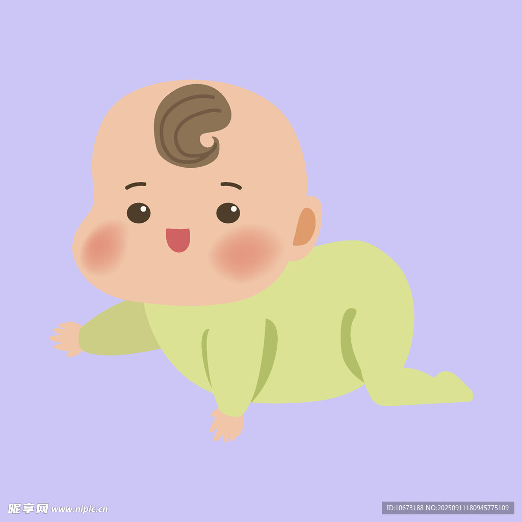 趴著的可愛小嬰兒