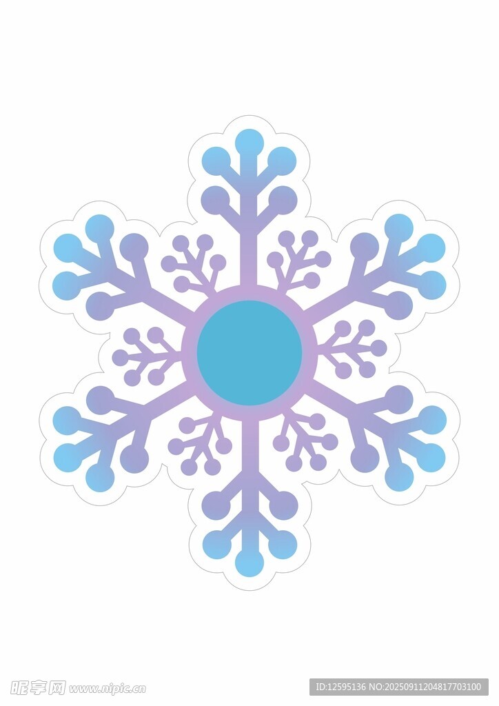 夢(mèng)幻漸變雪花圖案設(shè)計(jì)