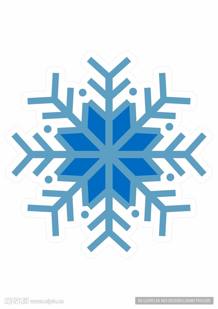 藍色雪花圖案