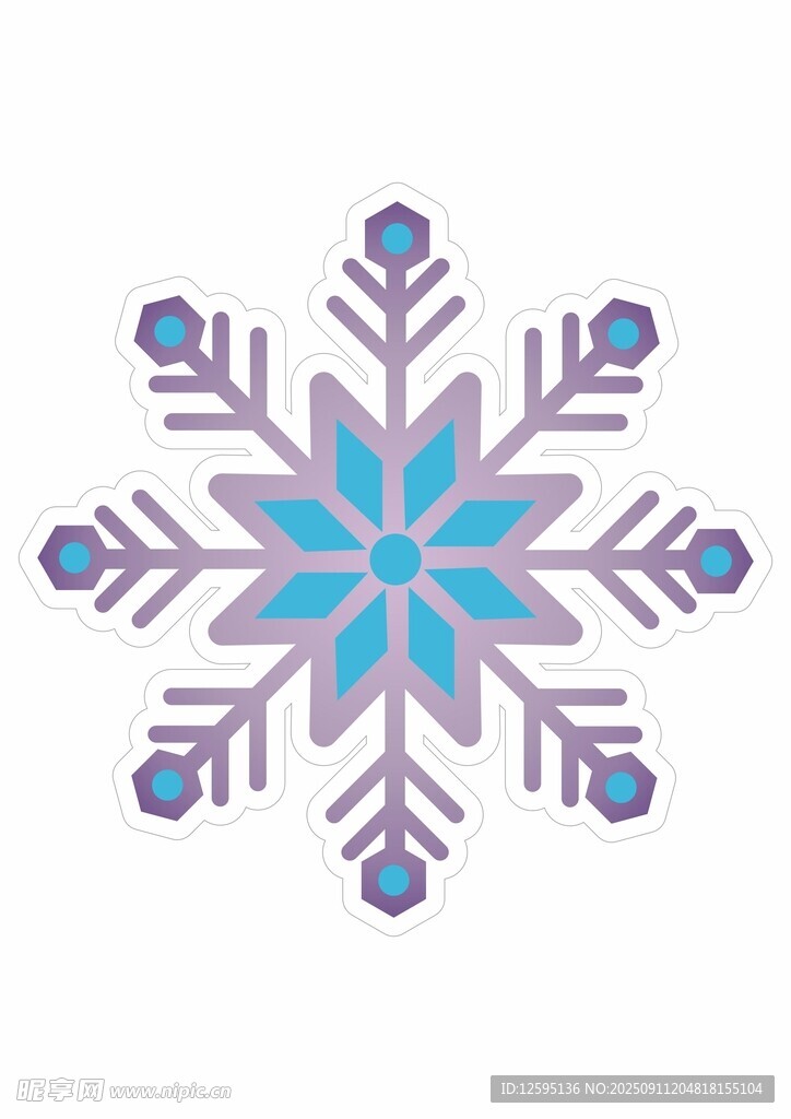 彩色雪花圖案