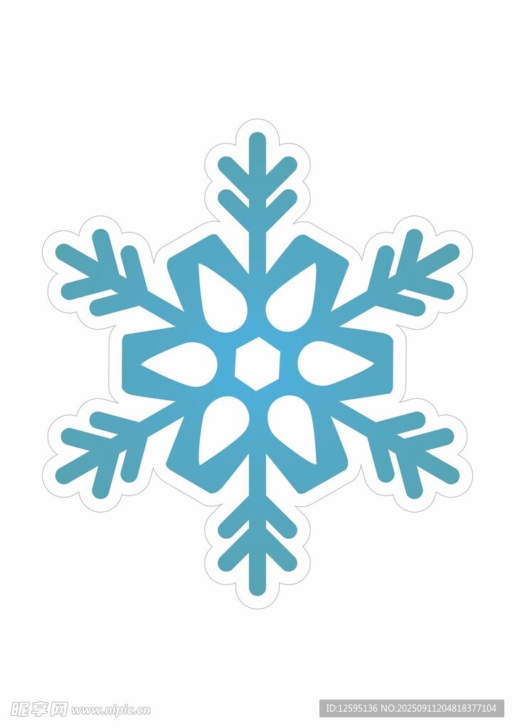 藍色雪花圖案