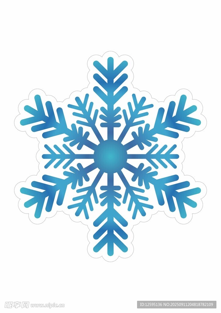 藍(lán)色雪花幾何圖案