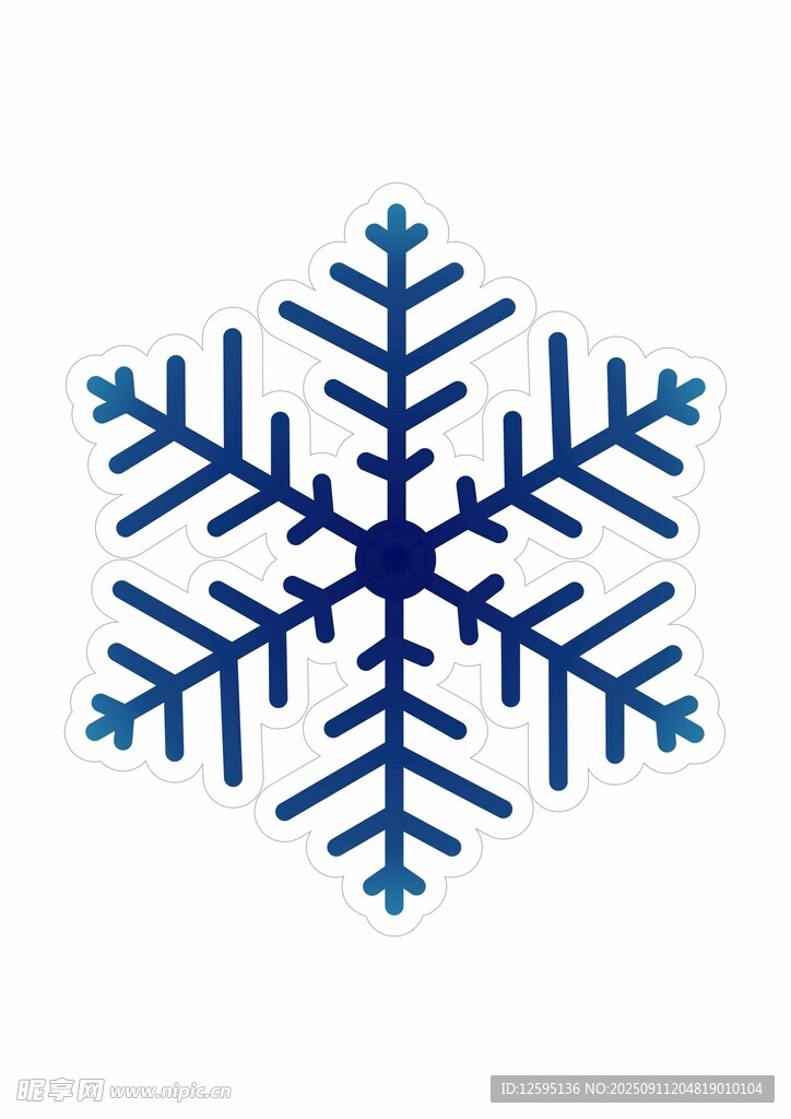 藍(lán)色幾何雪花圖案