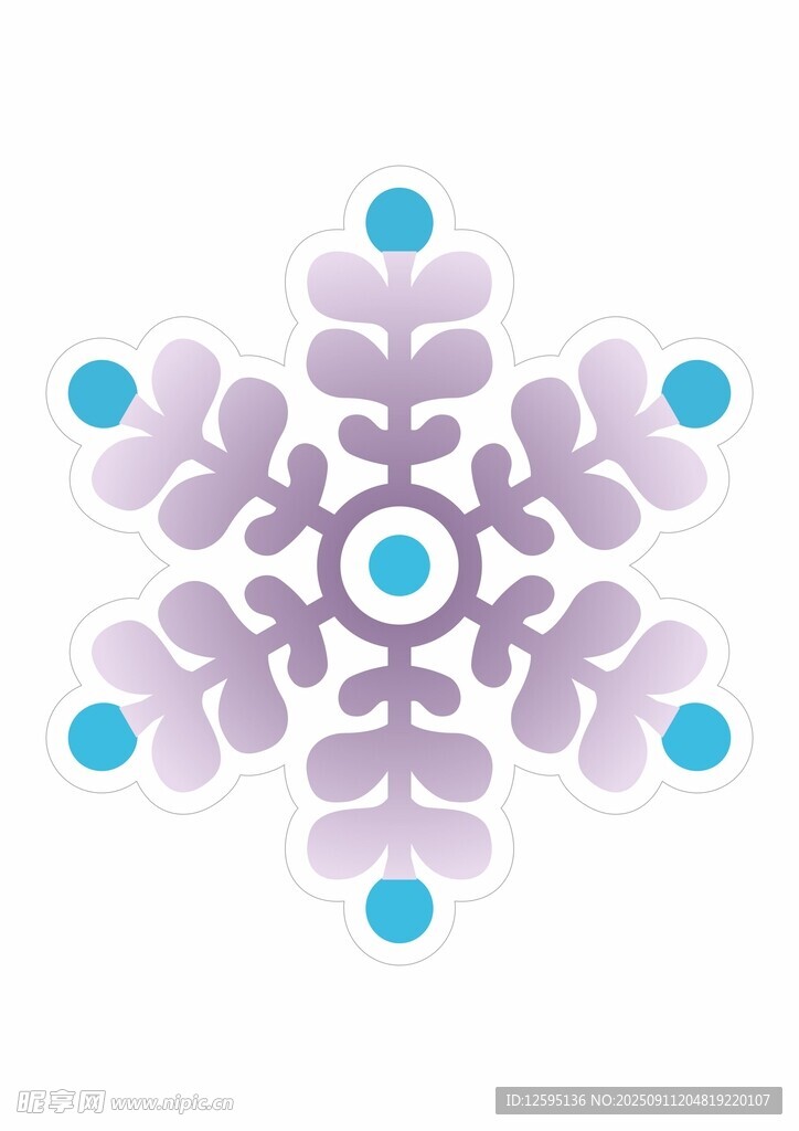 精致雪花圖案設(shè)計(jì)元素