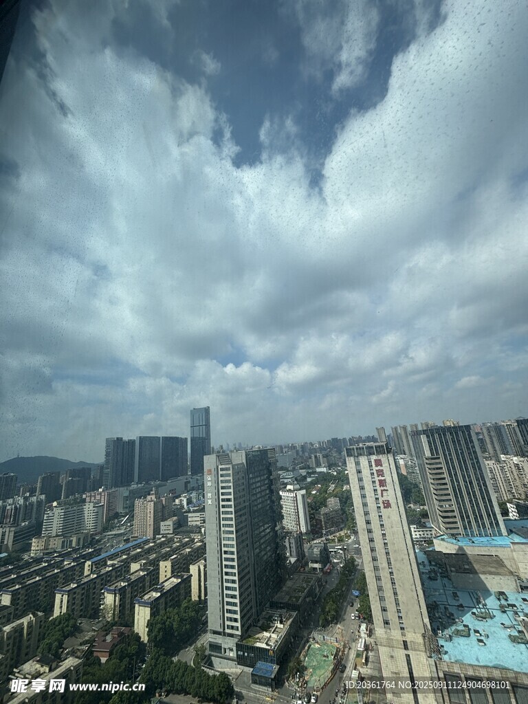 城市高空俯瞰景象