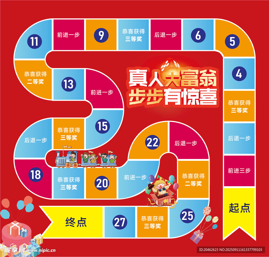 真人大富翁游戲地貼