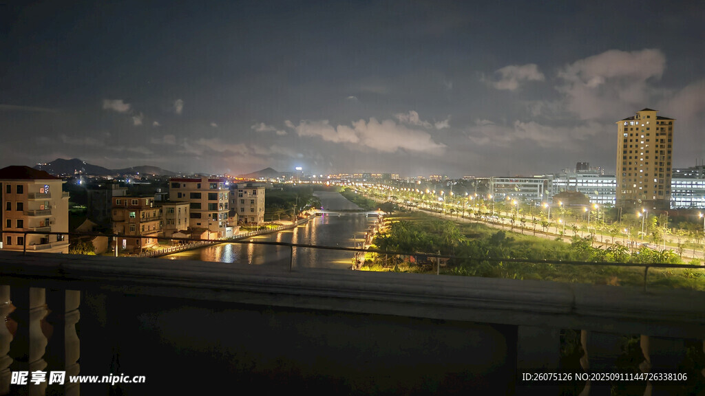 城市夜景俯瞰圖