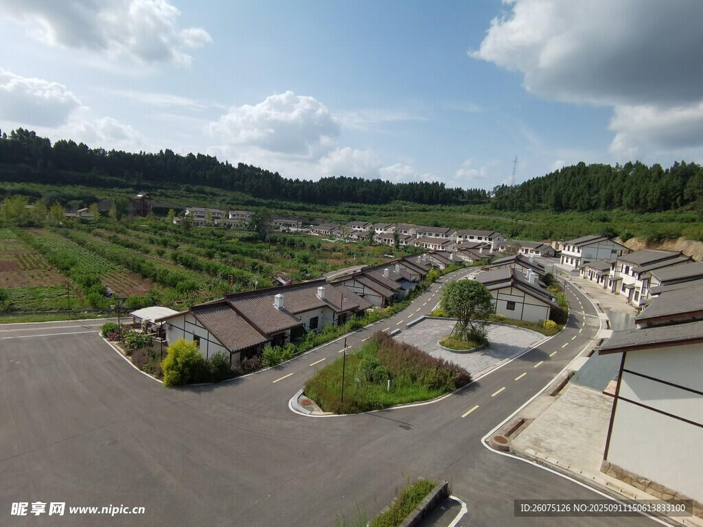 俯瞰寧靜住宅區(qū)景觀